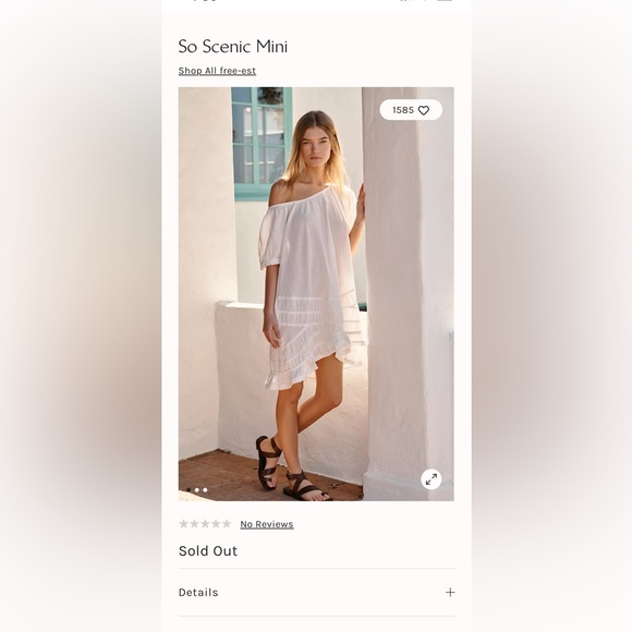 🎊❤️HOST PICK🎊❤️FREE PEOPLE FREE-EST SO SCENIC CONVERTIBLE A LINE MINI DRESS, S - Picture 10 of 11